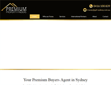 Tablet Screenshot of premiumpropertyfinders.com.au